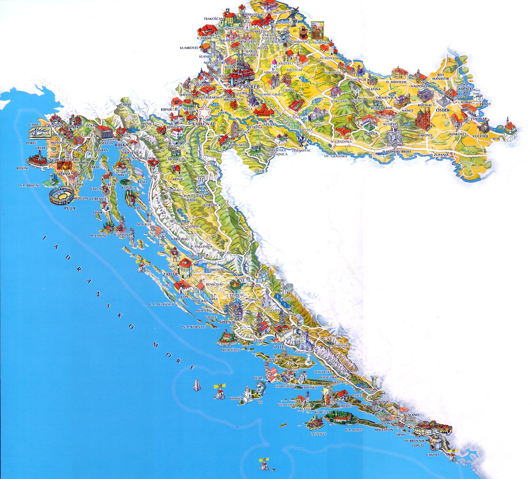 carte de la croatie